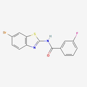 N-(6-bromo-1,3-benzothiazol-2-yl)-3-fluorobenzamide