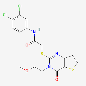 N-(3,4-dichlorophenyl)-2-((3-(2-methoxyethyl)-4-oxo-3,4,6,7-tetrahydrothieno[3,2-d]pyrimidin-2-yl)thio)acetamide