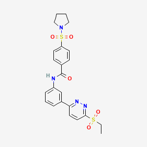 N-(3-(6-(ethylsulfonyl)pyridazin-3-yl)phenyl)-4-(pyrrolidin-1-ylsulfonyl)benzamide