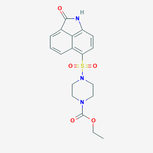 Ethyl 4-[(2-oxo-1,2-dihydrobenzo[cd]indol-6-yl)sulfonyl]-1-piperazinecarboxylate