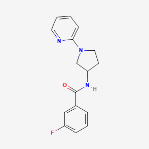 3-fluoro-N-(1-(pyridin-2-yl)pyrrolidin-3-yl)benzamide