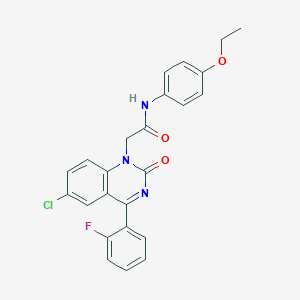 2-(6-chloro-4-(2-fluorophenyl)-2-oxoquinazolin-1(2H)-yl)-N-(4-ethoxyphenyl)acetamide