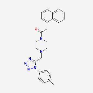 2-(naphthalen-1-yl)-1-(4-((1-(p-tolyl)-1H-tetrazol-5-yl)methyl)piperazin-1-yl)ethanone