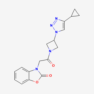 3-(2-(3-(4-cyclopropyl-1H-1,2,3-triazol-1-yl)azetidin-1-yl)-2-oxoethyl)benzo[d]oxazol-2(3H)-one
