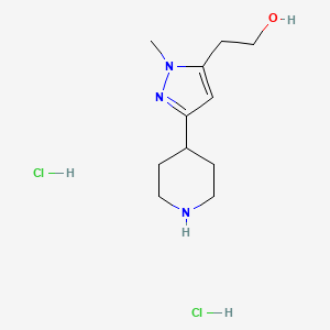 2-(1-Methyl-3-piperidin-4-yl-1H-pyrazol-5-yl)ethanol dihydrochloride