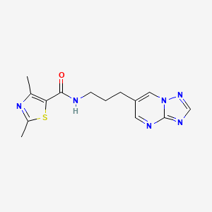 N-(3-([1,2,4]triazolo[1,5-a]pyrimidin-6-yl)propyl)-2,4-dimethylthiazole-5-carboxamide