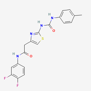 N-(3,4-difluorophenyl)-2-(2-(3-(p-tolyl)ureido)thiazol-4-yl)acetamide