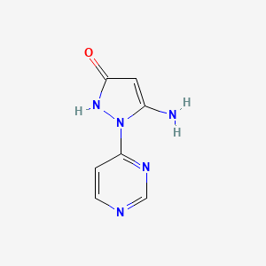 5-amino-1-(pyrimidin-4-yl)-1H-pyrazol-3-ol