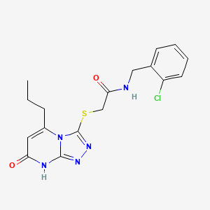 N-(2-chlorobenzyl)-2-((7-oxo-5-propyl-7,8-dihydro-[1,2,4]triazolo[4,3-a]pyrimidin-3-yl)thio)acetamide