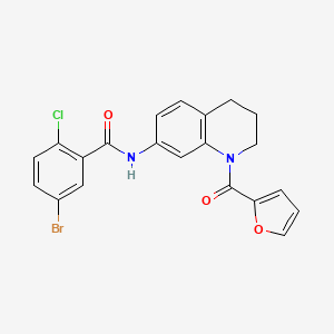5-bromo-2-chloro-N-(1-(furan-2-carbonyl)-1,2,3,4-tetrahydroquinolin-7-yl)benzamide