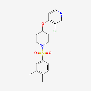 molecular formula C18H21ClN2O3S B2806406 3-Chloro-4-((1-((3,4-dimethylphenyl)sulfonyl)piperidin-4-yl)oxy)pyridine CAS No. 2034578-57-7