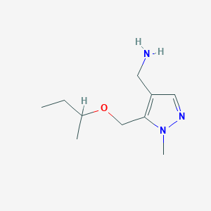 molecular formula C10H19N3O B2806407 [5-(Butan-2-yloxymethyl)-1-methylpyrazol-4-yl]methanamine CAS No. 1883717-01-8