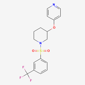 4-((1-((3-(Trifluoromethyl)phenyl)sulfonyl)piperidin-3-yl)oxy)pyridine