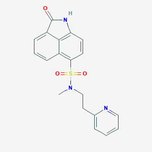 N-methyl-2-oxo-N-[2-(2-pyridinyl)ethyl]-1,2-dihydrobenzo[cd]indole-6-sulfonamide