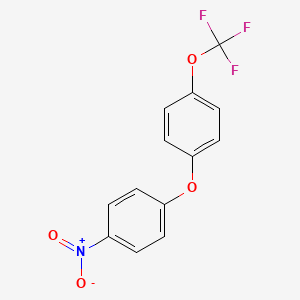 molecular formula C13H8F3NO4 B2806410 1-Nitro-4-[4-(trifluoromethoxy)phenoxy]benzene CAS No. 74030-44-7