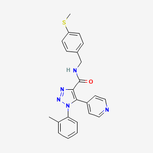 molecular formula C23H21N5OS B2806411 1-(2-methylphenyl)-N-[4-(methylthio)benzyl]-5-pyridin-4-yl-1H-1,2,3-triazole-4-carboxamide CAS No. 1251689-46-9