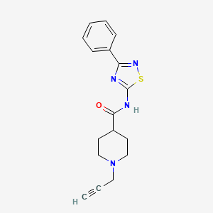 molecular formula C17H18N4OS B2806417 N-(3-phenyl-1,2,4-thiadiazol-5-yl)-1-(prop-2-yn-1-yl)piperidine-4-carboxamide CAS No. 1258749-26-6