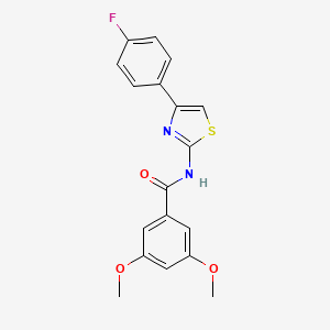 molecular formula C18H15FN2O3S B2806429 N-[4-(4-fluorophenyl)-1,3-thiazol-2-yl]-3,5-dimethoxybenzamide CAS No. 325977-12-6