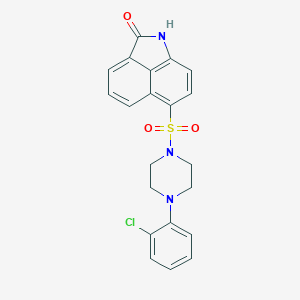 molecular formula C21H18ClN3O3S B280643 6-{[4-(2-chlorophenyl)-1-piperazinyl]sulfonyl}benzo[cd]indol-2(1H)-one 