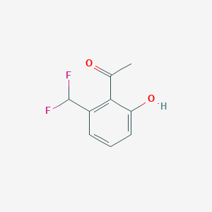molecular formula C9H8F2O2 B2806431 1-[2-(Difluoromethyl)-6-hydroxyphenyl]ethanone CAS No. 2384986-59-6