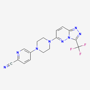 5-[4-[3-(Trifluoromethyl)-[1,2,4]triazolo[4,3-b]pyridazin-6-yl]piperazin-1-yl]pyridine-2-carbonitrile