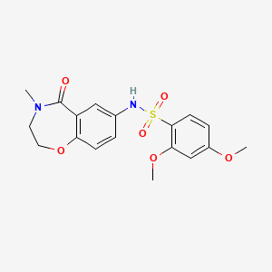 2,4-dimethoxy-N-(4-methyl-5-oxo-2,3,4,5-tetrahydrobenzo[f][1,4]oxazepin-7-yl)benzenesulfonamide