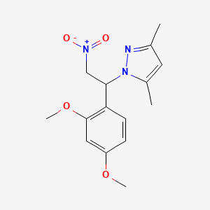 1-(1-(2,4-dimethoxyphenyl)-2-nitroethyl)-3,5-dimethyl-1H-pyrazole