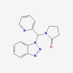 B2806443 1-[Benzotriazol-1-yl(pyridin-2-yl)methyl]pyrrolidin-2-one CAS No. 343328-67-6