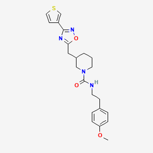N-(4-methoxyphenethyl)-3-((3-(thiophen-3-yl)-1,2,4-oxadiazol-5-yl)methyl)piperidine-1-carboxamide