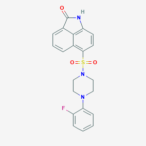 molecular formula C21H18FN3O3S B280645 6-{[4-(2-fluorophenyl)-1-piperazinyl]sulfonyl}benzo[cd]indol-2(1H)-one 
