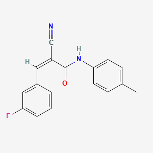 molecular formula C17H13FN2O B2806450 (Z)-2-cyano-3-(3-fluorophenyl)-N-(4-methylphenyl)prop-2-enamide CAS No. 478018-24-5