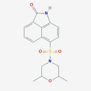 molecular formula C17H18N2O4S B280646 6-[(2,6-dimethylmorpholino)sulfonyl]benzo[cd]indol-2(1H)-one 