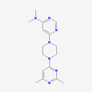 molecular formula C16H23N7 B2806460 6-[4-(2,6-Dimethylpyrimidin-4-yl)piperazin-1-yl]-N,N-dimethylpyrimidin-4-amine CAS No. 2415511-33-8
