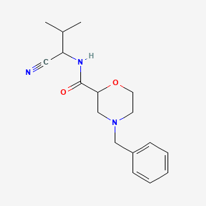 4-benzyl-N-(1-cyano-2-methylpropyl)morpholine-2-carboxamide