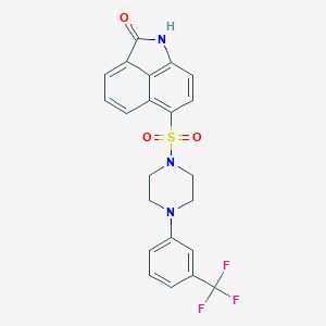 6-({4-[3-(trifluoromethyl)phenyl]-1-piperazinyl}sulfonyl)benzo[cd]indol-2(1H)-one