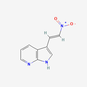 molecular formula C9H7N3O2 B2806475 3-(2-nitroethenyl)-1H-pyrrolo[2,3-b]pyridine CAS No. 183208-28-8
