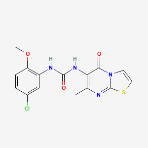 molecular formula C15H13ClN4O3S B2806477 1-(5-chloro-2-methoxyphenyl)-3-(7-methyl-5-oxo-5H-thiazolo[3,2-a]pyrimidin-6-yl)urea CAS No. 1060228-92-3