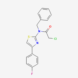 N-benzyl-2-chloro-N-[4-(4-fluorophenyl)-1,3-thiazol-2-yl]acetamide