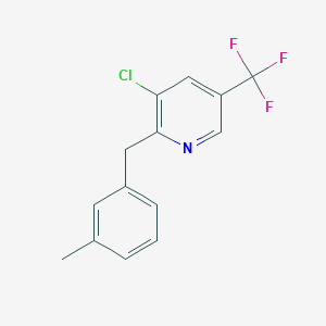 molecular formula C14H11ClF3N B2806479 3-氯-2-(3-甲基苄)-5-(三氟甲基)吡啶 CAS No. 339010-81-0