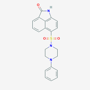 molecular formula C21H19N3O3S B280648 6-[(4-phenyl-1-piperazinyl)sulfonyl]benzo[cd]indol-2(1H)-one 