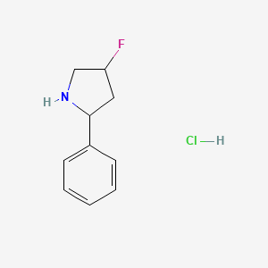 molecular formula C10H13ClFN B2806482 4-氟-2-苯基吡咯烷;盐酸盐 CAS No. 1892446-58-0