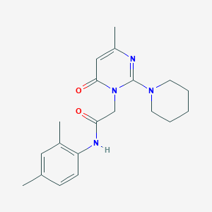 molecular formula C20H26N4O2 B2806497 N-(2,4-二甲基苯基)-2-(4-甲基-6-氧代-2-哌啶-1-基嘧啶-1(6H)-基)乙酰胺 CAS No. 1251710-96-9