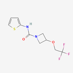 molecular formula C10H11F3N2O2S B2806501 N-(thiophen-2-yl)-3-(2,2,2-trifluoroethoxy)azetidine-1-carboxamide CAS No. 2034339-38-1