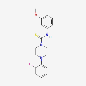 4-(2-fluorophenyl)-N-(3-methoxyphenyl)piperazine-1-carbothioamide