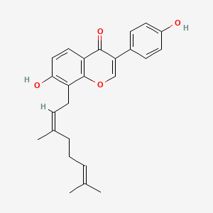 molecular formula C25H26O4 B2806515 8-[(2Z)-3,7-Dimethylocta-2,6-dienyl]-7-hydroxy-3-(4-hydroxyphenyl)chromen-4-one CAS No. 1072940-16-9