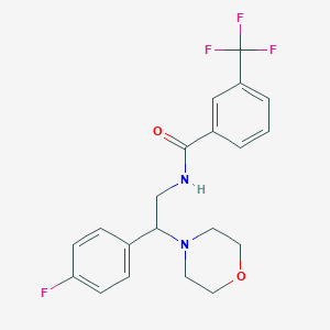 molecular formula C20H20F4N2O2 B2806516 N-(2-(4-fluorophenyl)-2-morpholinoethyl)-3-(trifluoromethyl)benzamide CAS No. 942010-86-8