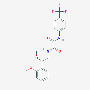 molecular formula C19H19F3N2O4 B2806519 N1-(2-甲氧基-2-(2-甲氧基苯基)乙基)-N2-(4-(三氟甲基)苯基)草酰胺 CAS No. 1795194-79-4