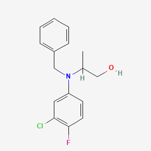 molecular formula C16H17ClFNO B2806521 2-(Benzyl-3-chloro-4-fluoroanilino)-1-propanol CAS No. 866029-58-5