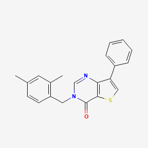 molecular formula C21H18N2OS B2806528 3-(2,4-dimethylbenzyl)-7-phenylthieno[3,2-d]pyrimidin-4(3H)-one CAS No. 1105224-57-4