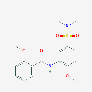 molecular formula C19H24N2O5S B280654 N-{5-[(diethylamino)sulfonyl]-2-methoxyphenyl}-2-methoxybenzamide 